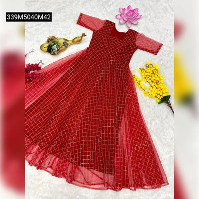 Embroidered Net Frock for Women | Festive & Party Wear