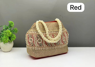 Buy Embroidered Pearl Potli Bag for Women & Girls - Festive Ethnic Accessory Online