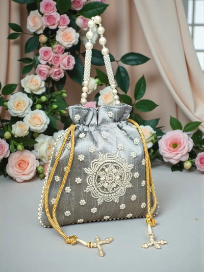Buy Embroidered Potli Bag for Women Online | Premium Festive & Wedding Ethnic Wear by TRENDBUY