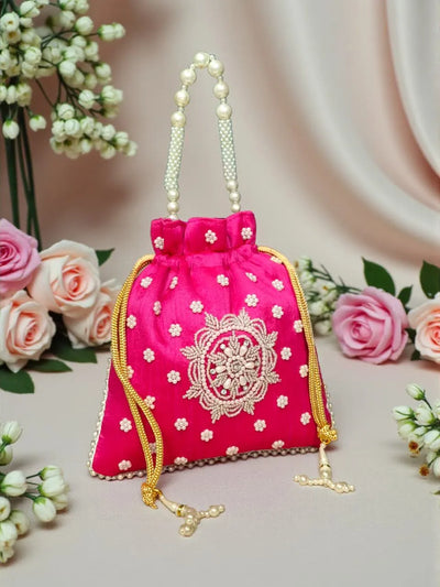 Buy Embroidered Potli Bag for Women Online | Premium Festive & Wedding Ethnic Wear by TRENDBUY