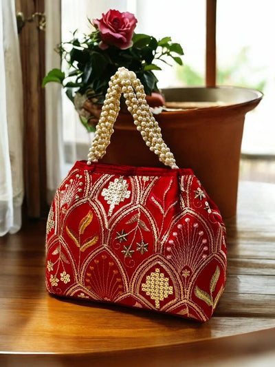 Exquisite Embroidered Georgette Potli Handbags for Women & Girls | Ethnic & Festive Wear Online