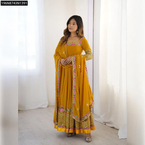 Embroidered Sequence Anarkali Suit for Women | Party Wear