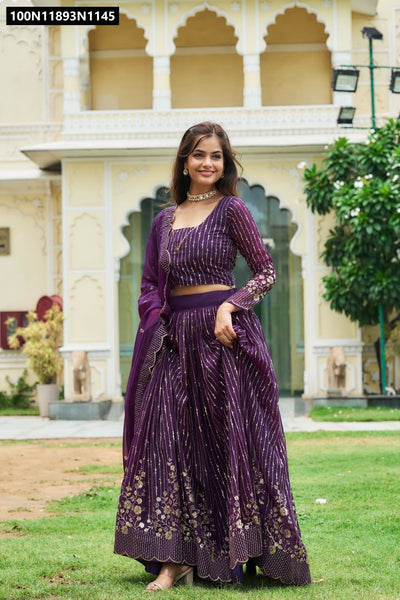 Embroidered Sequence Georgette Lehenga for Women | Festive & Party Wear