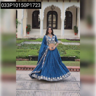 Embroidered Sequin Vichitra Silk Lehenga for Women | Festive & Party Wear