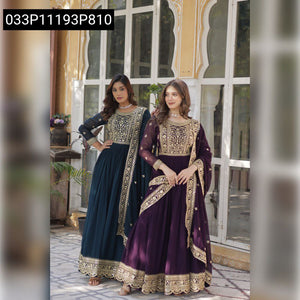 Embroidered Sequins Gown for Women | Party Wear