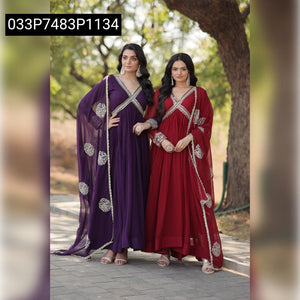 Embroidered Sequins Women's Gown | Festive & Party Wear
