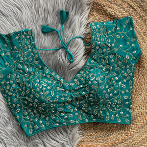 Embroidered Silk Blouse for Women | Festive & Wedding Wear