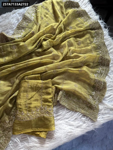 TRENDBUY Embroidered Soft Silk Crush Saree for Women | Luxurious Festive & Party Wear Ethnic Saree Online