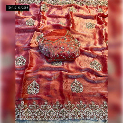 Embroidered Space Silk Saree for Women | Festive & Party Wear