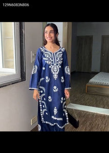 Embroidered Top & Plazzo Set Women's | Festive Wear