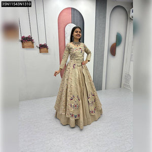 Embroidered Vichitra Silk Lehenga for Women | Festive & Party Wear