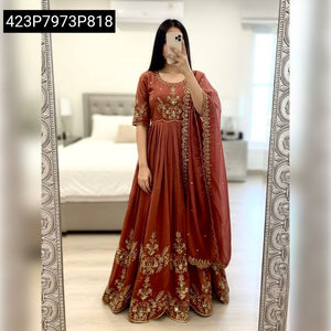 Women's Elegant Embroidered Maxi Gown | Festive & Party Wear