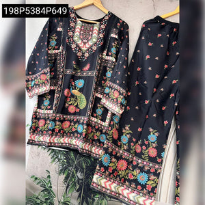 Enchanting Digital Printed Satin Crape Silk Women's Pant Set | Effortless Elegance for Every Occasion