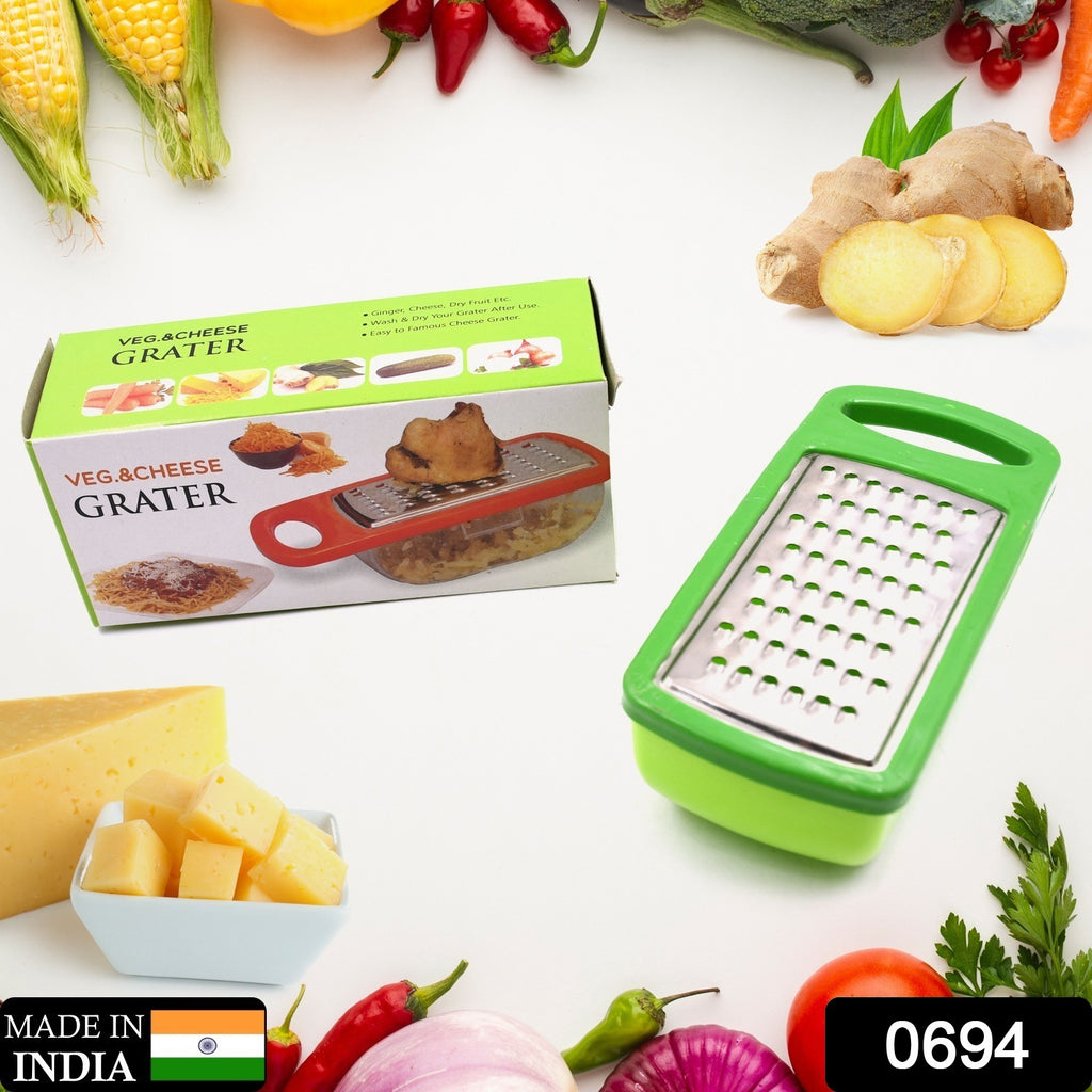 Plastic & stainless steel veg cheese mill grater with detachable collector box