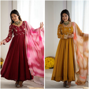 Ethnic Embroidered Anarkali Gown for Women | Party Wear