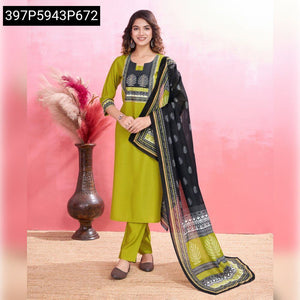 Ethnic Motifs Printed Calf Length Straight Women's Kurta Set | Casual & Festive