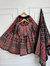 Exclusive Ajrakh Cotton Lehenga Choli - Heavy Shell Work Festive Garba Wear for Women