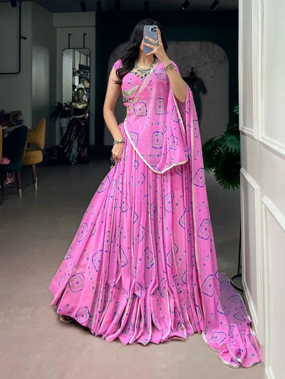 Exclusive Bandhej Lehenga - Gota Patti Festive Wear for Women