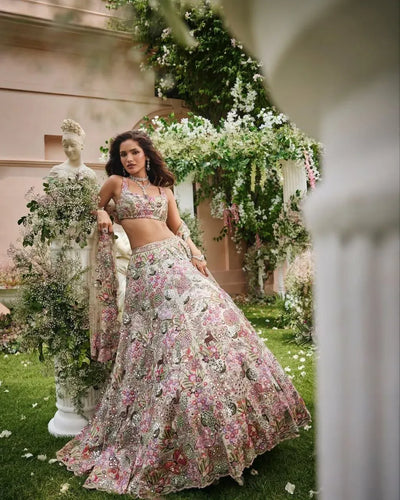 Exclusive Bridal Lehenga with Heavy Sequins Embroidery for Women