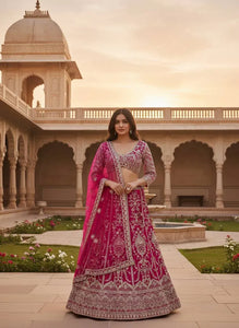 Exclusive Butterfly Net Lehenga Choli - Heavy Sequins Embroidery Wedding Wear for Women