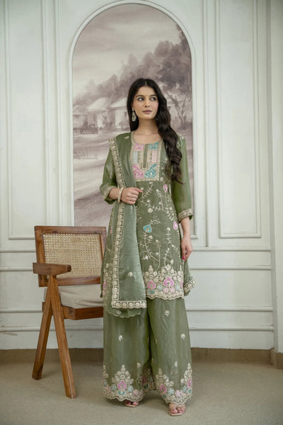 Exclusive Designer Anarkali Gown - Heavy Embroidery Party Wear Set