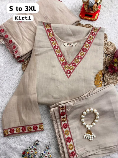 Exclusive Designer Chanderi Suit Set - Festive Wear Kurti for Women