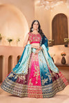 Exclusive Designer Chinon Lehenga Choli with Heavy Sequin Embroidery for Wedding and Festive Wear