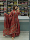 Exclusive Designer Cotton Suit Set - Festive Handwork Kurti with Dupatta