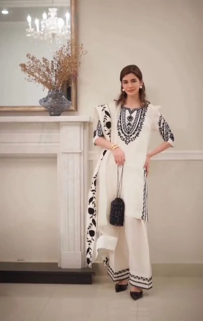 Exclusive Designer Crepe Palazzo Suit with Organza Dupatta - Elegant Festive Wear for Women