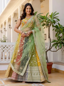 Exclusive Designer Georgette Lehenga Choli Set - Heavy Sequin Embroidery & Grand Flair for Wedding Wear