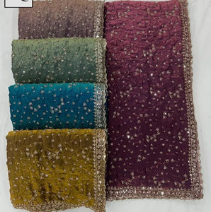 Exclusive Designer Georgette Saree with Heavy Embroidery - Festive Wear for Women