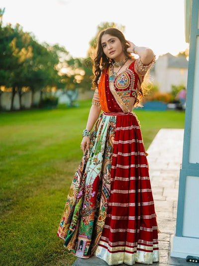 Exclusive Designer Lehenga Choli - Heavy Muslin Cotton Festive Wear for Women