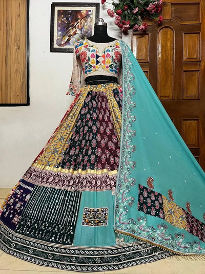 Exclusive Designer Lehenga Choli - Heavy Muslin Cotton for Festive Wear