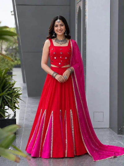 Exclusive Designer Lehenga - Heavy Mirror Work for Festive Wear