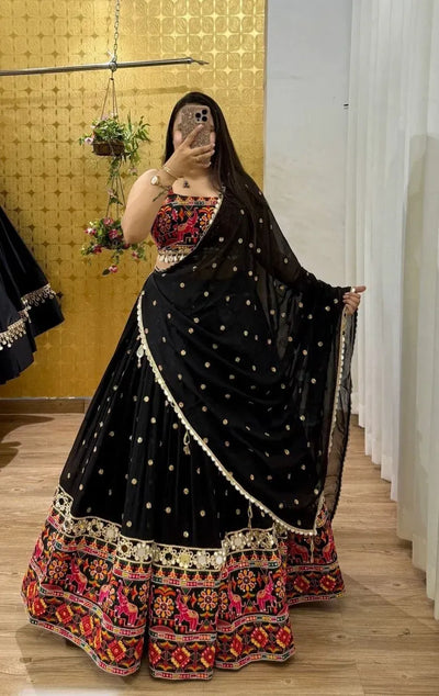 Exclusive Designer Lehenga - Heavy Mirror Work for Wedding Season