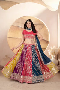 Exclusive Designer Lehenga - Heavy Sequins and Zari Work Festive Wear for Women