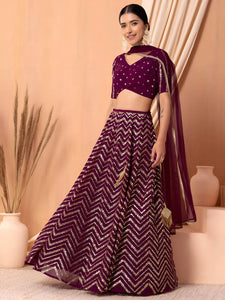Exclusive Designer Lehenga - Heavy Zari & Sequins for Wedding Wear