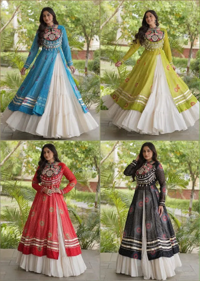 Exclusive Designer Lehenga Kurti Set - Heavy Bandhani Print for Wedding Season
