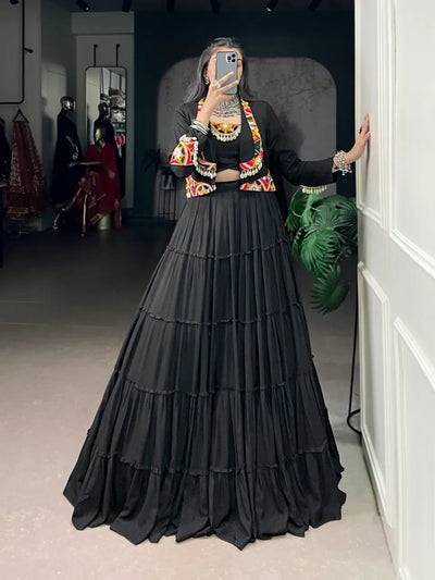 Exclusive Designer Lehenga - Traditional Gamthi Work with Jacket for Women
