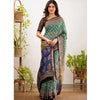 Exclusive Designer Linen Cotton Saree - Floral Print for Festive Wear