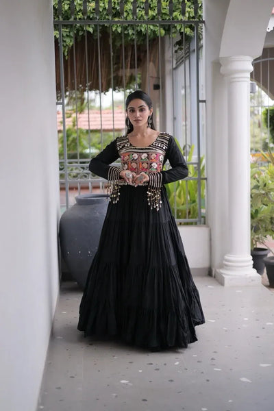 Exclusive Designer Navratri Special Gown - Mirror Work Festive Wear for Women