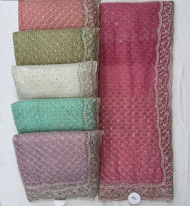 Exclusive Designer Net Saree - Heavy Embroidery for Festive Prep & Weddings