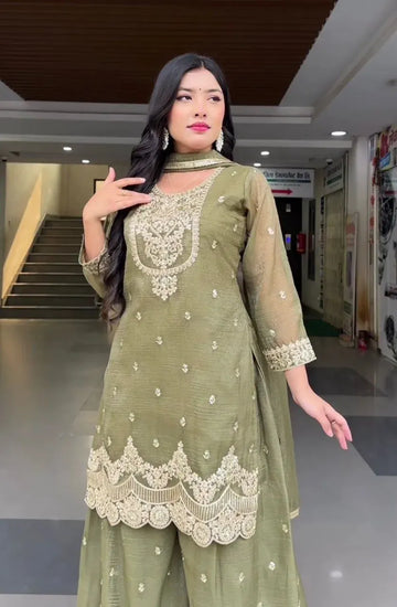 Exclusive Designer Sharara Set - Embroidered Party Wear for Women