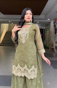 Exclusive Designer Sharara Set - Embroidered Party Wear for Women