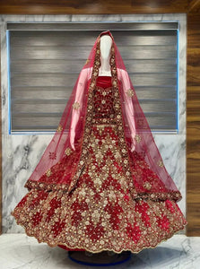 Exclusive Designer Wedding Wear Lehenga - Heavy Embroidery Bridal Set for Women