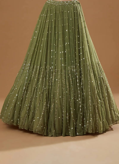 Exclusive Georgette Lehenga Choli - Heavy Sequins Work Festive Wear
