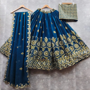 Exclusive Georgette Lehenga Choli Set for Festive Wedding Wear