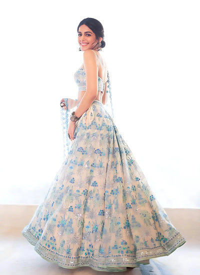 Exclusive Georgette Lehenga Choli with Sequence Embroidery for Festive Wear