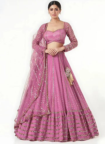 Exclusive Georgette Lehenga Choli with Sequins Embroidery - Festive Wear for Women