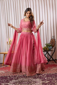 Exclusive Georgette Lehenga - Heavy Sequence Embroidery